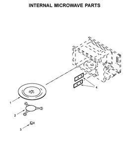 Internal Microwave Parts Diagram and Parts List for WOC75EC7HS04  Whirlpool Microwave