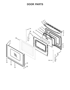 Door Parts Diagram and Parts List for WFG530S0EB0  Whirlpool Range
