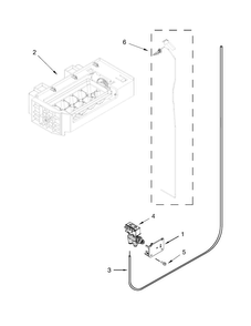 Ice Maker Parts Diagram and Parts List for WRS571CIDW00  Whirlpool Refrigerator