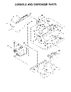 Console and dispenser parts Diagram and Parts List for 11027132412  Kenmore Washer