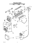 ICEMAKER, LIT/OPTIONAL Diagram and Parts List for 8ED22PWXAW00  Whirlpool Refrigerator