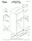 CABINET PARTS Diagram and Parts List for ET8FTEXVB03  Whirlpool Refrigerator