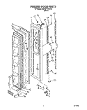 FREEZER DOOR Diagram and Parts List for 6ED20PKXAW00  Whirlpool Refrigerator