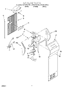AIR FLOW Diagram and Parts List for 3VED29DQFW01  Whirlpool Refrigerator