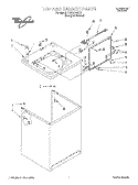 TOP AND CABINET Diagram and Parts List for 7LSC8244EZ0  Whirlpool Washer