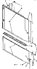 Door And Panel Parts Diagram and Parts List for KUDI23BWH0  KitchenAid Dishwasher