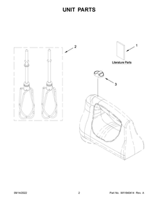Unit Parts Diagram and Parts List for KHM312OB1  KitchenAid Mixer