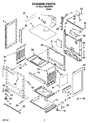 CHASSIS PARTS Diagram and Parts List for FGP305KW5  Roper Range