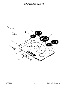 Cooktop Parts Diagram and Parts List for KCIG550JBL01  KitchenAid Cooktop