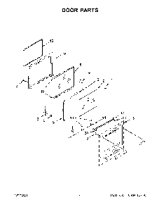 Door Parts Diagram and Parts List for KFEG500EBS4  KitchenAid Range