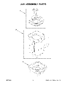 Jar Assembly Parts Diagram and Parts List for 7KSB4026MHI0  KitchenAid Blender