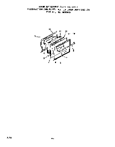 Oven Door Diagram and Parts List for 1833*0A  Roper Wall Oven