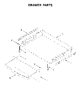 Drawer parts Diagram and Parts List for WFG975H0HZ1  Whirlpool Range