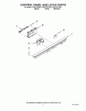 CONTROL PANEL AND LATCH PARTS Diagram and Parts List for KUDC10FXSS0  KitchenAid Dishwasher
