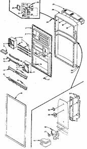 Refrigerator Door Parts Diagram and Parts List for 106M12CL-F  Kenmore Refrigerator