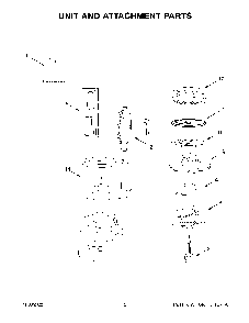 Unit And Attachment Parts Diagram and Parts List for KFP0921OB0  KitchenAid Food Processor