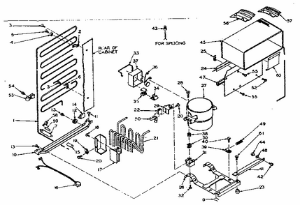 Refrigerator Unit Parts Diagram and Parts List for 106U14D1ML  Kenmore Refrigerator