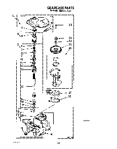 Gearcase Diagram and Parts List for 6MAX5133VW1  Whirlpool Washer