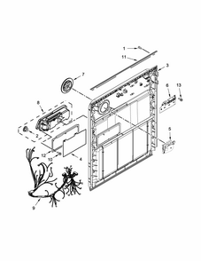 Inner Door Parts Diagram and Parts List for 66513204N410  Kenmore Dishwasher