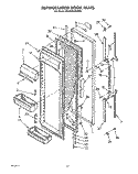 REFRIGERATOR DOOR Diagram and Parts List for 6ED25DQXVW00  Whirlpool Refrigerator