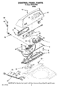 CONTROL PANEL PARTS Diagram and Parts List for MTW6400TQ0  Whirlpool Washer