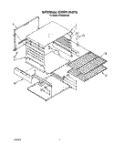 INTERNAL OVEN Diagram and Parts List for SF302BERW6  Whirlpool Range