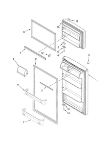 Door Diagram and Parts List for 10660932901  Kenmore Refrigerator