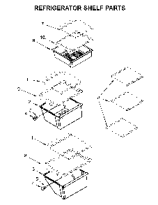 Refrigerator shelf parts Diagram and Parts List for 10651115711  Kenmore Refrigerator