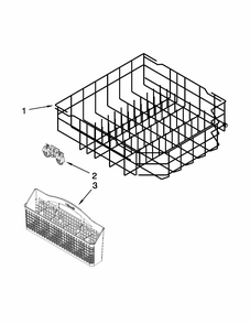 Lower Rack Parts Diagram and Parts List for 66513272K111  Kenmore Dishwasher