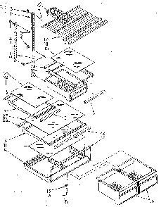 Shelf Diagram and Parts List for ET18GKXSN0A  Whirlpool Refrigerator