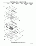 REFRIGERATOR SHELF PARTS Diagram and Parts List for WSF26D4EXA00  Whirlpool Refrigerator