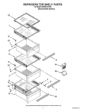 REFRIGERATOR SHELF PARTS Diagram and Parts List for KSF26C7XYY03  KitchenAid Refrigerator