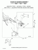 W10307147 BURNER ASSEMBLY Diagram and Parts List for WGD97HEXL2  Whirlpool Dryer