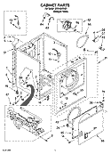 CABINET PARTS Diagram and Parts List for EGD4300SQ0  Estate Dryer