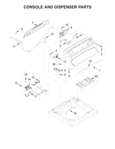 Console And Dispenser Parts Diagram and Parts List for WTW8040DW2  Whirlpool Washer