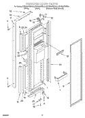 FREEZER DOOR Diagram and Parts List for KSRB25FHBL04  KitchenAid Refrigerator