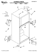 CABINET PARTS Diagram and Parts List for ER8AHKXRB03  Whirlpool Refrigerator
