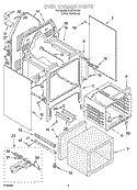 OVEN CHASSIS PARTS Diagram and Parts List for GJSP84901  Whirlpool Range
