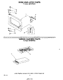 DOOR AND LATCH , WIRING HARNESS Diagram and Parts List for MW3500XM1  Whirlpool Microwave