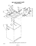 TOP AND CABINET , LITERATURE AND OPTIONAL Diagram and Parts List for LA3400XMW0  Whirlpool Washer
