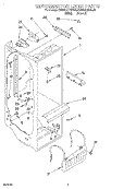 REFRIGERATOR LINER Diagram and Parts List for KSRS22QDAL00  KitchenAid Refrigerator
