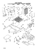 UNIT PARTS, PARTS NOT ILLUSTRATED Diagram and Parts List for KSRA25KKBT02  KitchenAid Refrigerator