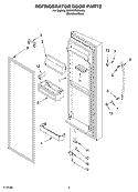 REFRIGERATOR DOOR PARTS Diagram and Parts List for BRS70YRANA00  Whirlpool Refrigerator