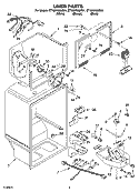 LINER PARTS Diagram and Parts List for ET1MHKXMQ01  Whirlpool Refrigerator