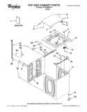 TOP AND CABINET PARTS Diagram and Parts List for WTW4880AW0  Whirlpool Washer