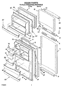 DOOR PARTS Diagram and Parts List for ER8MHMXML00  Whirlpool Refrigerator