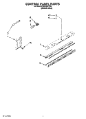 CONTROL PANEL PARTS Diagram and Parts List for KSSC36QTS02  KitchenAid Refrigerator
