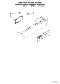 CONTROL PANEL PARTS Diagram and Parts List for KUDS02FRWH4  KitchenAid Dishwasher