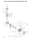 BRAKE, CLUTCH, GEARCASE, MOTOR AND PUMP Diagram and Parts List for LA7680XTF0  Whirlpool Washer