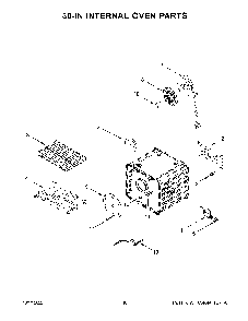 30-In Internal Oven Parts Diagram and Parts List for KFGC558JIB05  KitchenAid Range